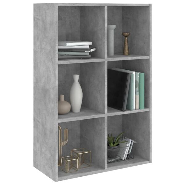 vidaXL Biblioth&egrave;que/Buffet gris b&eacute;ton 66x30x98 cm bois d'ing&eacute;nierie