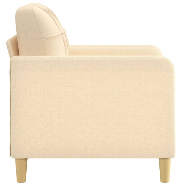 vidaXL Fauteuil Cr&egrave;me 60 cm Tissu