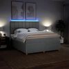 vidaXL Sommier &agrave; lattes de lit avec matelas Gris clair 180x200cm Tissu