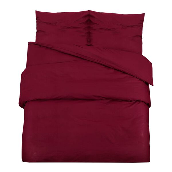 vidaXL Ensemble de housse de couette Bordeaux 220x240 cm Microfibre