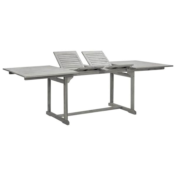 vidaXL Table &agrave; d&icirc;ner de jardin (160-240)x100x75cm Bois d'acacia massif