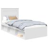 vidaXL Cadre de lit Blanc 100 x 200 cm Bois de pin massif