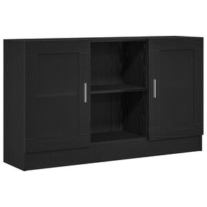 vidaXL Buffet Ch&ecirc;ne noir 120 x 30,5 x 70 cm Bois d'ing&eacute;nierie