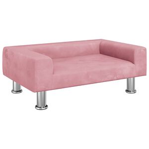vidaXL Canap&eacute; pour enfants rose 70x45x26,5 cm velours