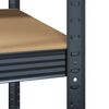 vidaXL &Eacute;tag&egrave;re d'angle &agrave; 5 niveaux Anthracite Acier bois d'ing&eacute;nierie