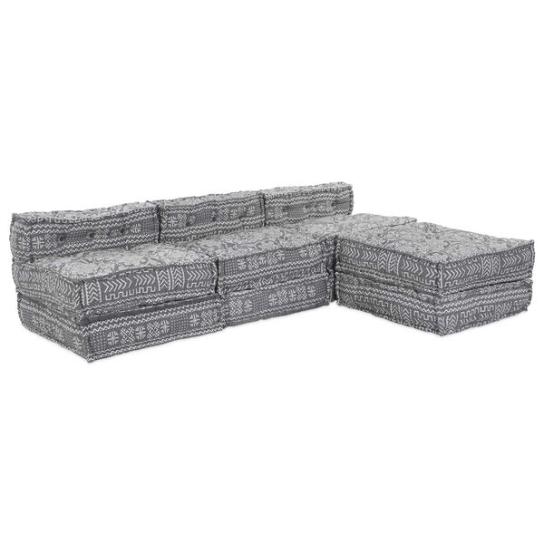 vidaXL Canapé modulaire 4 pcs Gris clair tissu