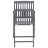 vidaXL Chaises pliables d'ext&eacute;rieur lot de 2 et coussins Bois d'acacia