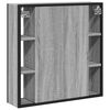 vidaXL Armoire à miroir de salle de bain sonoma gris bois d’ingénierie