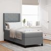 vidaXL Lit &agrave; ressorts avec matelas Gris clair 80 x 200 cm tissu