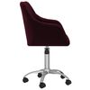 vidaXL Chaises &agrave; manger pivotantes lot de 2 violet tissu