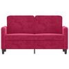 vidaXL Canapé à 2 places Rouge bordeaux 120 cm Velours