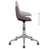 vidaXL Chaises pivotantes &agrave; manger lot de 4 taupe tissu