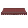 vidaXL Auvent manuel r&eacute;tractable avec LED bordeaux 300x250 cm