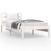 vidaXL Cadre de lit sans matelas 75x190 cm blanc