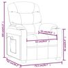 vidaXL Fauteuil de massage Marron Tissu