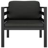 vidaXL Salon de jardin 7 pcs avec coussins Aluminium Anthracite