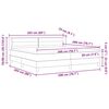 vidaXL Lit &agrave; ressorts avec matelas Cr&egrave;me 200 x 200 cm tissu
