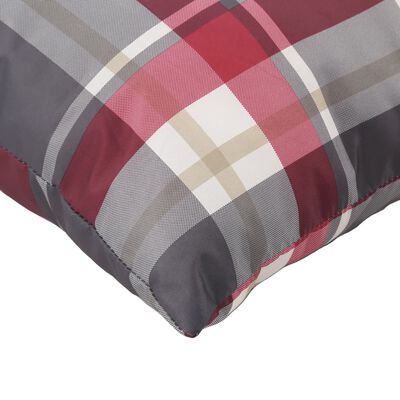 vidaXL Coussins de palette lot de 3 motif à carreaux rouge tissu