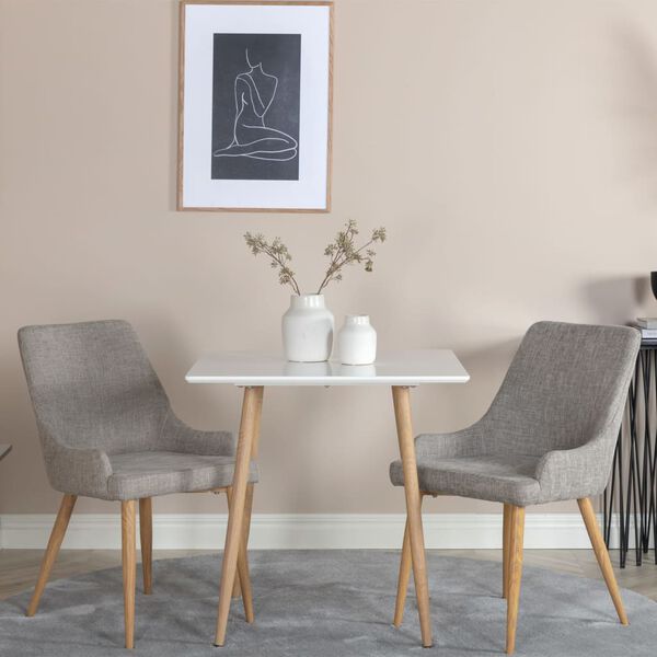 Venture Home Chaises &agrave; manger lot de 2 Plaza polyester gris et naturel