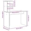 vidaXL Bureau Chêne fumé 102 x 50 x 124 cm Bois d'ingénierie