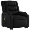 vidaXL Fauteuil inclinable de massage &eacute;lectrique noir similicuir