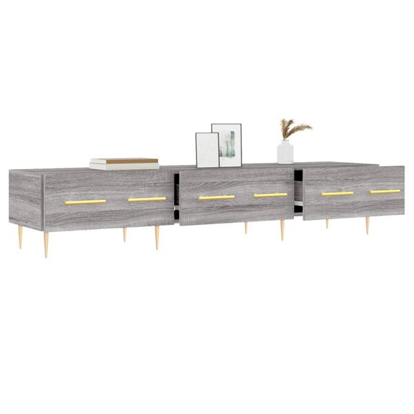 vidaXL Meuble TV sonoma gris 150x36x30 cm bois d'ing&eacute;nierie