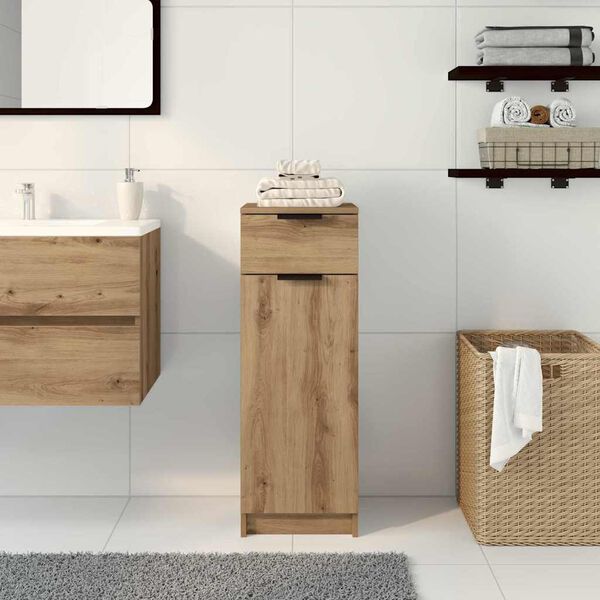 vidaXL Cabinet de salle de bain ch&ecirc;ne artisanal 32 x 34 x 90 cm