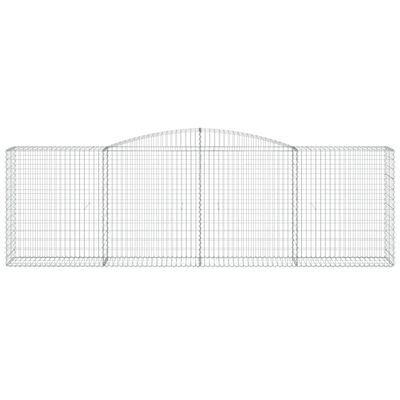 vidaXL Paniers à gabions arqués 2 pcs 400x50x120/140 cm Fer galvanisé