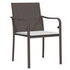 vidaXL Ensemble de salle &agrave; manger pour jardin 5 pcs Marron et Noir