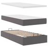 VidaXL Cadre de lit ottoman avec matelas gris 80x200 cm similicuir