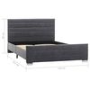 vidaXL Cadre de lit Gris Similicuir daim 120 x 200 cm