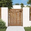 vidaXL Portail de jardin 100x125 cm en acier Corten et design bambou