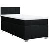 vidaXL Sommier &agrave; lattes de lit avec matelas Noir 90x190 cm Tissu