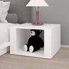 vidaXL Table de chevet Blanc 57x55x36 cm Bois d&rsquo;ing&eacute;nierie