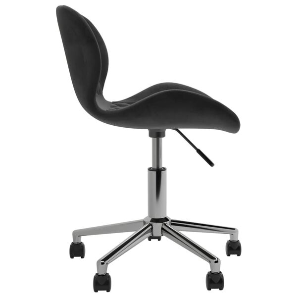 vidaXL Chaises pivotantes &agrave; manger lot de 4 Gris fonc&eacute; Velours