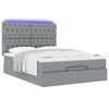 VidaXL Cadre de lit ottoman et matelas gris clair 140x190 cm tissu