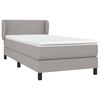 vidaXL Sommier &agrave; lattes de lit avec matelas Gris clair 90x200 cm Tissu