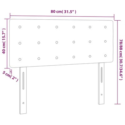 vidaXL Tête de lit Crème 80x5x78/88 cm Tissu