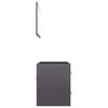 vidaXL Ensemble de meubles de salle de bain 2 pcs Gris brillant