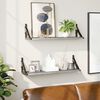 vidaXL &Eacute;tag&egrave;res murales 2 pcs sonoma gris 60x15x15,5 cm