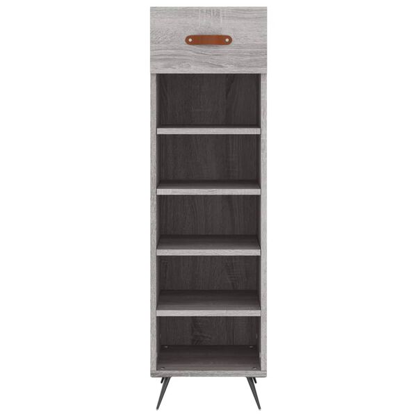 vidaXL Meuble &agrave; chaussures sonoma gris 30x35x105 cm bois d'ing&eacute;nierie