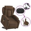 vidaXL Fauteuil inclinable de massage électrique Marron Tissu