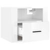 vidaXL Tables de chevet murales 2 pcs Blanc brillant 50x36x40 cm