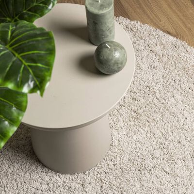 vidaXL Tapis shaggy PAMPLONA poils longs moderne crème Ø 120 cm