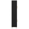 vidaXL Haut Armoire 2 pcs Ch&ecirc;ne noir Verre
