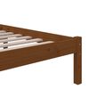 vidaXL Cadre de lit sans matelas marron miel bois massif 140x190 cm