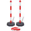vidaXL Ensemble de poteaux de balisage &agrave; cha&icirc;ne 10 m Plastique