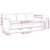 vidaXL Canap&eacute; &agrave; 3 places Cr&egrave;me 180 cm Similicuir