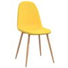 vidaXL Chaises à manger lot de 4 jaune moutarde tissu