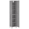 vidaXL Buffet haut Sonoma gris 34,5x34x180 cm Bois d'ing&eacute;nierie